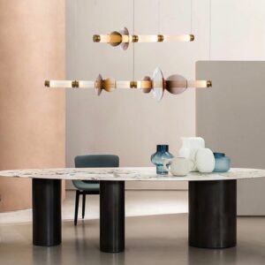 Skandynawska Designerska Kolorowa Lampa Wisząca Szklany Wisiorek LED