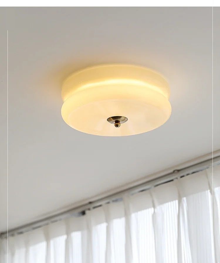 Eklektyczna Szklana Lampa Sufitowa Button Plafon