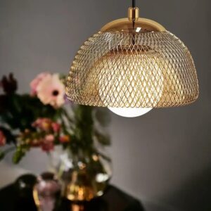 Nowoczesna Metalowa Siatka Lampa Wisząca Umage Loft Złota