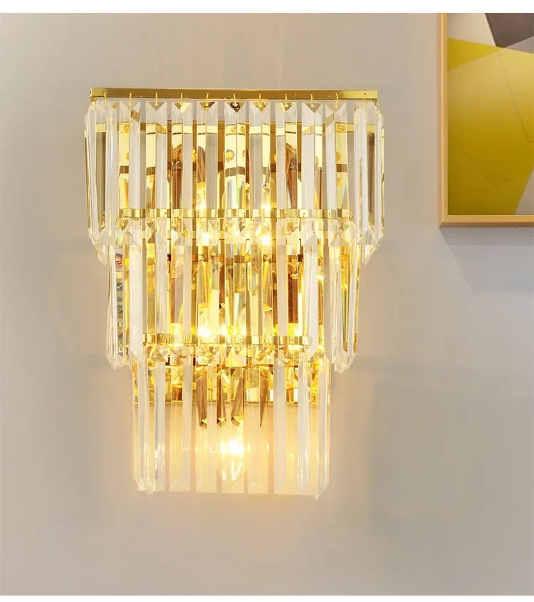 Nowoczesna Kryształowa Lampa Ścienna Lester Kinkiet Glamour - obrazek 13