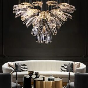 Nowoczesna Szklana Lampa Sufitowa Willow Żyrandol