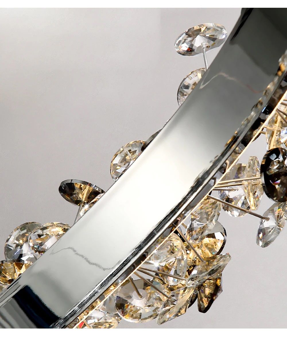 Nowoczesna Kryształowa Lampa Wisząca Rime Żyrandol Chrom - obrazek 15