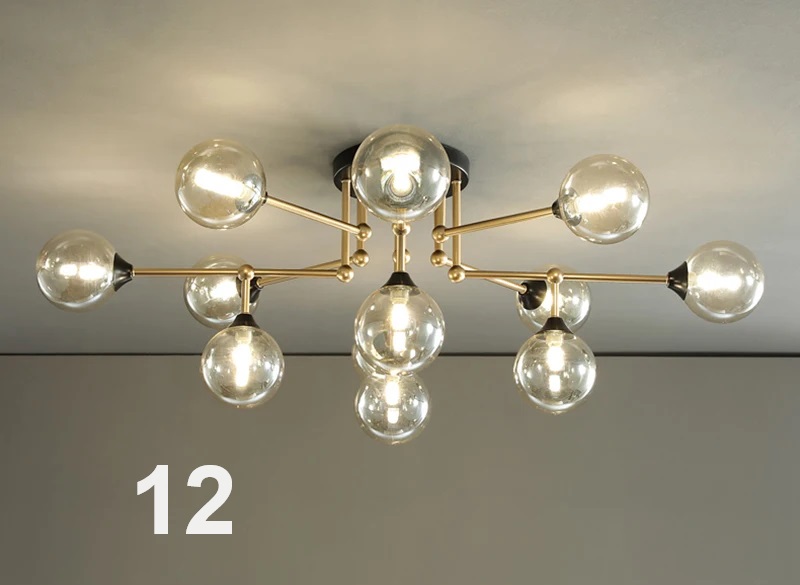 Nowoczesna Szklana Lampa Sufitowa Dallas Żyrandol - obrazek 11