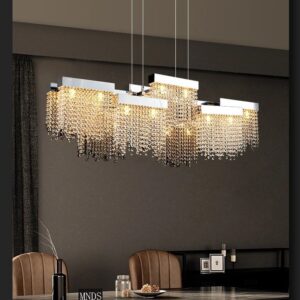 Nowoczesna Kryształowa Lampa Wisząca Rain Żyrandol Glamour