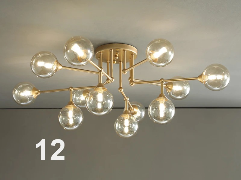 Nowoczesna Szklana Lampa Sufitowa Dallas Żyrandol - obrazek 12