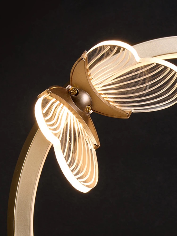 Nowoczesna Lampa Stołowa Ring Butterfly LED Glamour Motyl - obrazek 5