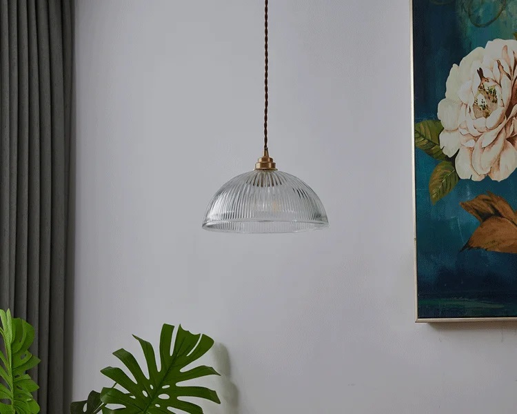 Nowoczesna Skandynawska Lampa Wisząca Szklana Złota - obrazek 7