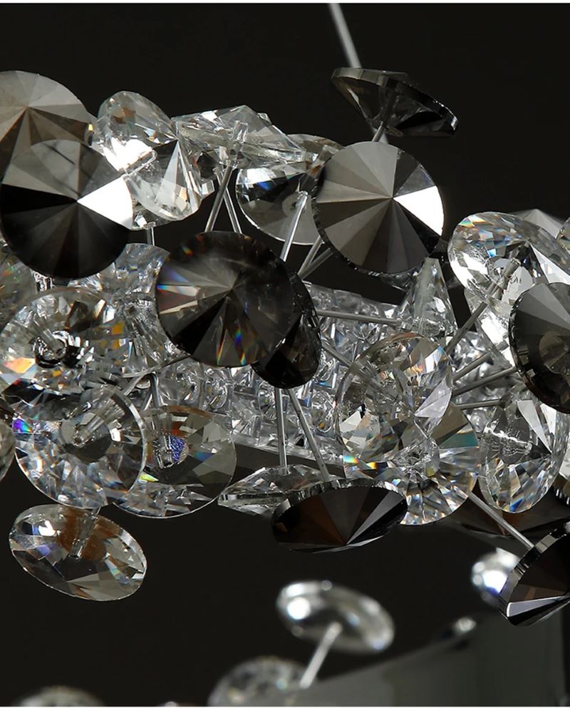 Nowoczesna Kryształowa Lampa Wisząca Rime Żyrandol Chrom - obrazek 14