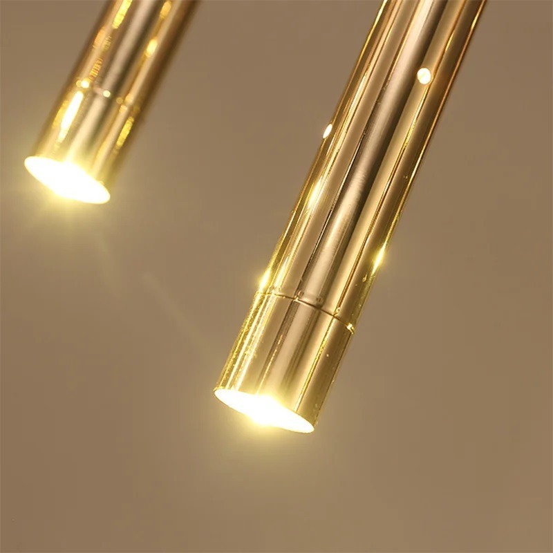 Nowoczesna Lampa Wisząca Hail Żyrandol Tuby Złoty - obrazek 14