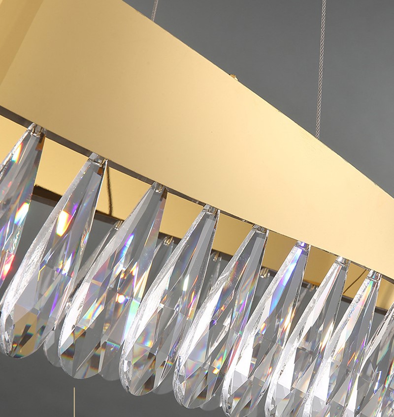 Nowoczesna Lampa Wisząca Drop Żyrandol Złoty Glamour - obrazek 7