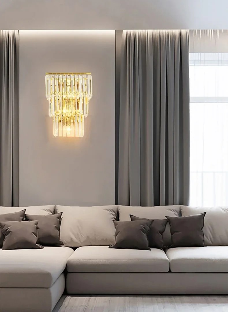 Nowoczesna Kryształowa Lampa Ścienna Lester Kinkiet Glamour - obrazek 4