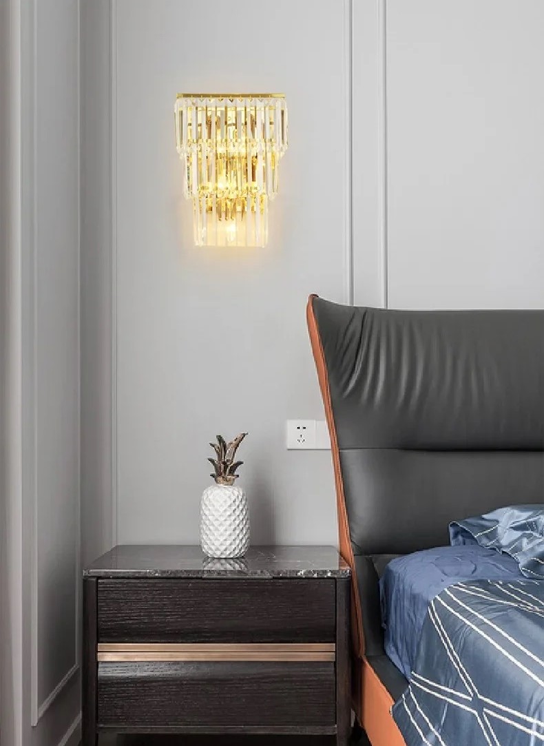 Nowoczesna Kryształowa Lampa Ścienna Lester Kinkiet Glamour - obrazek 5