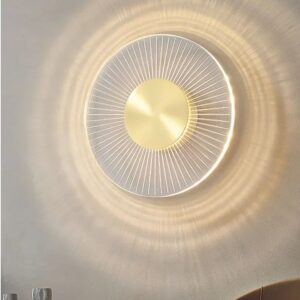 Nowoczesna Okrągła Lampa Ścienna Pietro Kinkiet Złoty