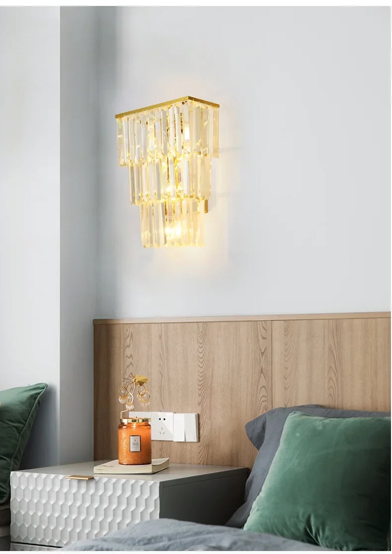 Nowoczesna Kryształowa Lampa Ścienna Lester Kinkiet Glamour - obrazek 6