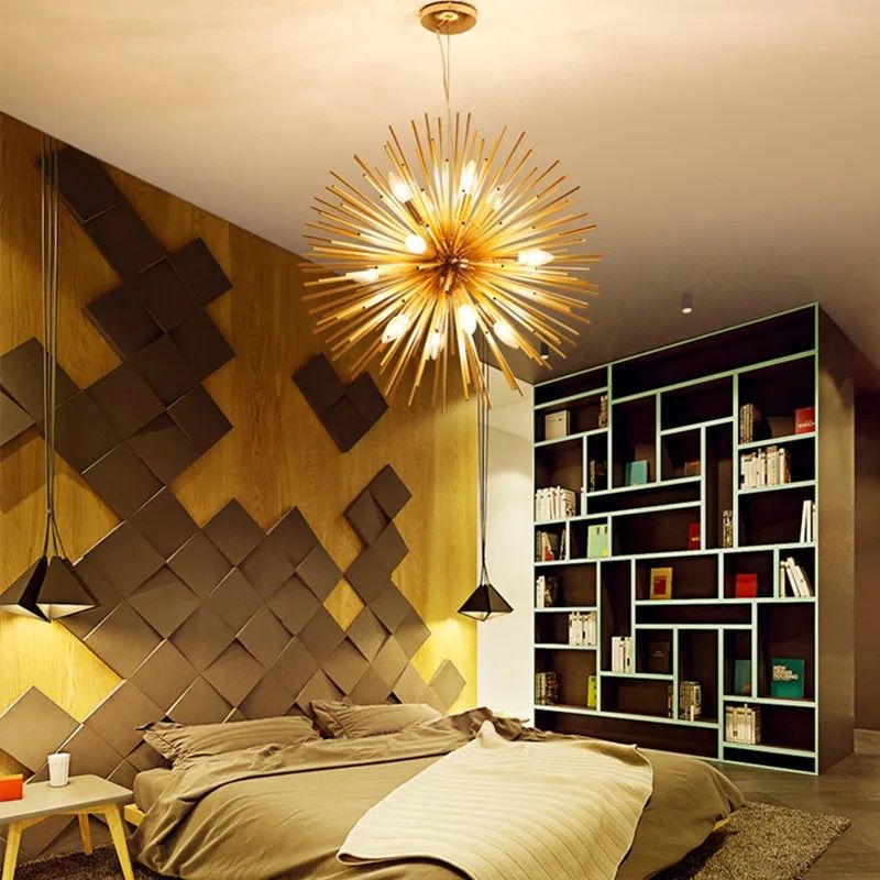 Nowoczesna Metalowa Lampa Wisząca Vivaldo Złota - obrazek 2