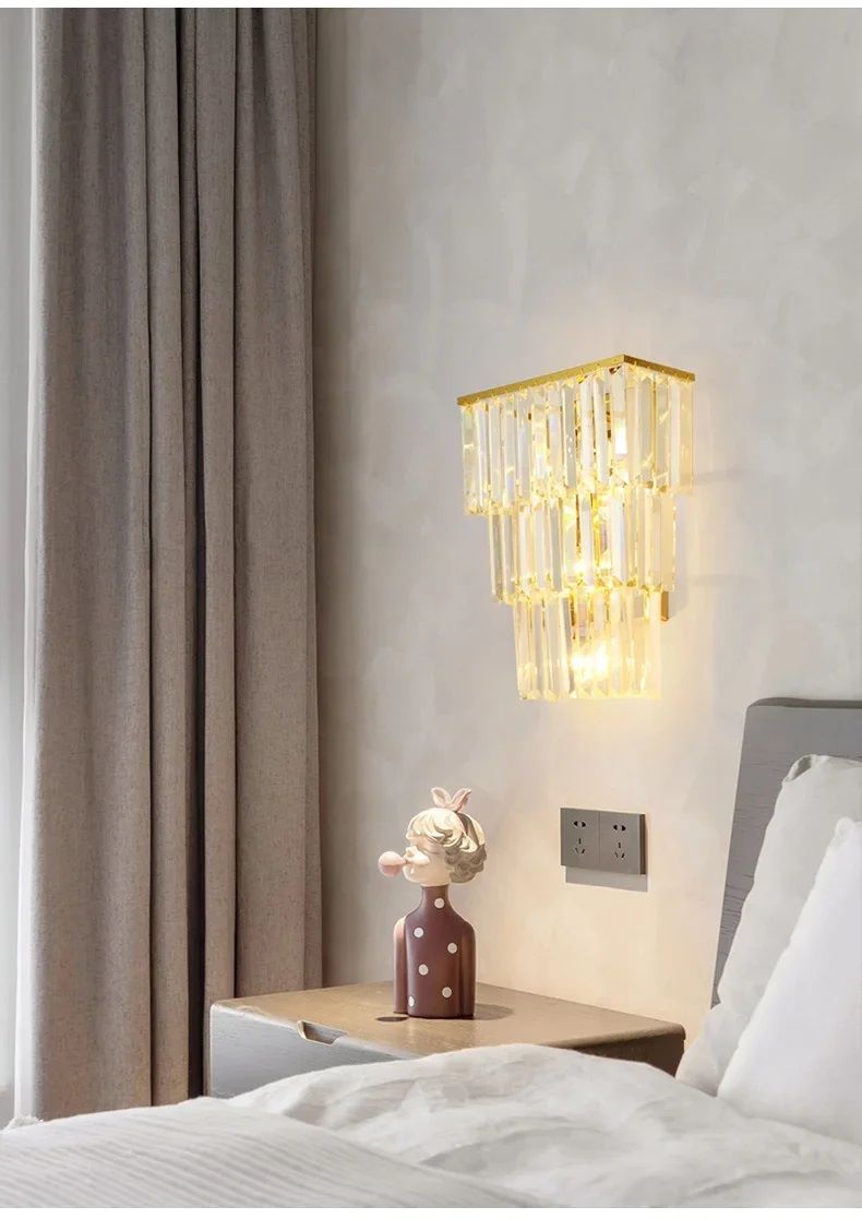 Nowoczesna Kryształowa Lampa Ścienna Lester Kinkiet Glamour - obrazek 8