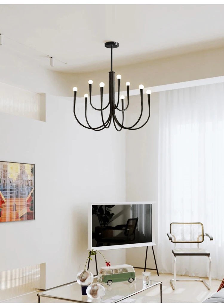 Nowoczesna Skandynawska Lampa Sufitowa Snoob Żyrandol - obrazek 3