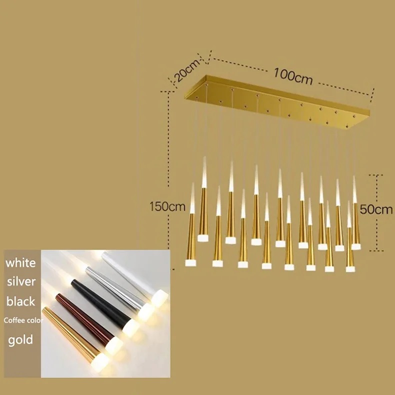 Nowoczesna Lampa Wisząca Sople Żyrandol Glamour - obrazek 10