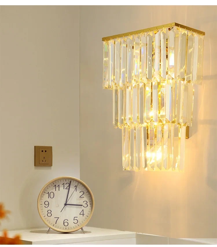 Nowoczesna Kryształowa Lampa Ścienna Lester Kinkiet Glamour - obrazek 14