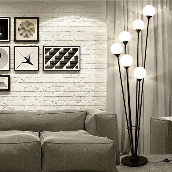 Klasyczna Metalowa Lampa Podłogowa Alfi Marmur - obrazek 2