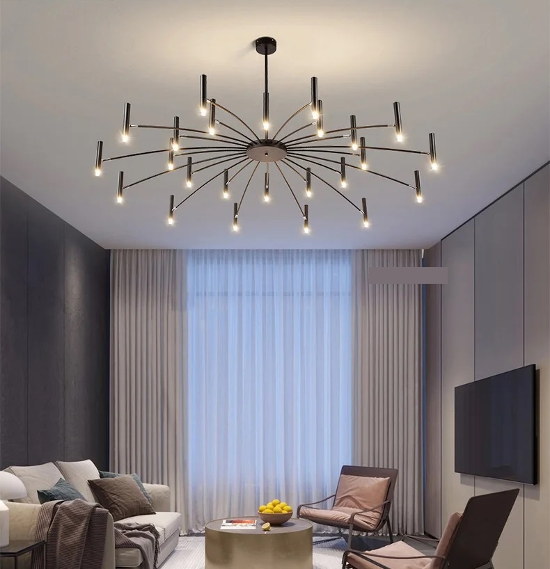 Nowoczesna Lampa Sufitowa Modernism Żyrandol Nordycki 130 cm - obrazek 2