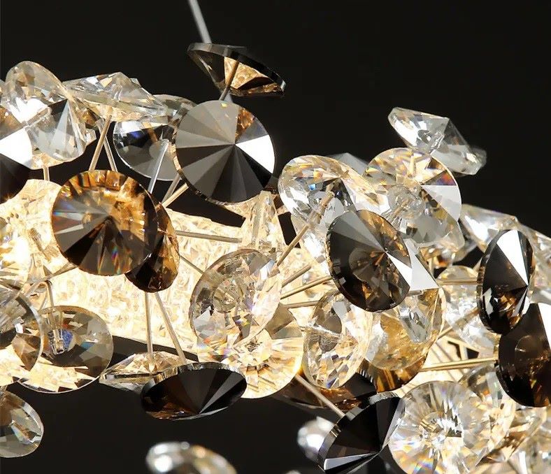 Nowoczesna Kryształowa Lampa Wisząca Rime Żyrandol Chrom - obrazek 6