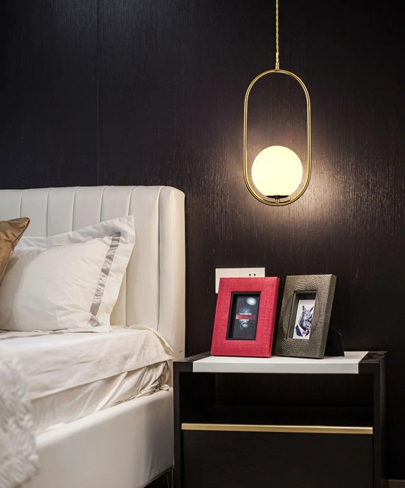 Nowoczesna Lampa Wisząca Aurelia Kula Świetlna Złota - obrazek 4