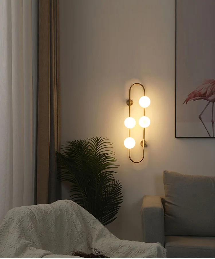 Nowoczesna Lampa Ścienna Yango Kinkiet Szklane Kule - obrazek 2