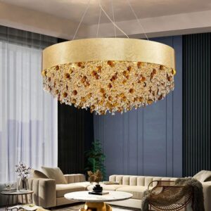 Nowoczesna Kryształowa Lampa Wisząca Masiero Ola Żyrandol Glamour