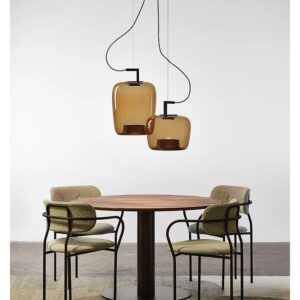 Nowoczesna Szklana Lampa Wisząca Brokis Double LED