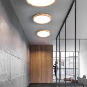 Nowoczesna Lampa Sufitowa Globo Plafon Drewniany