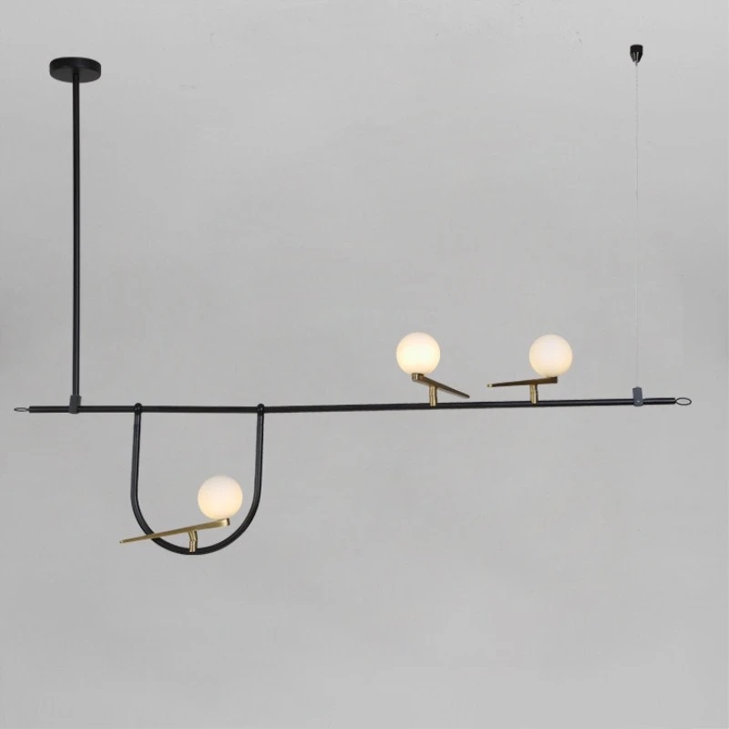 Nowoczesna Metalowa Lampa Wisząca Yanzi Nad Stół Czarna - obrazek 3