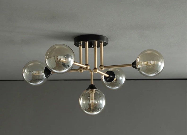 Nowoczesna Szklana Lampa Sufitowa Dallas Żyrandol - obrazek 3