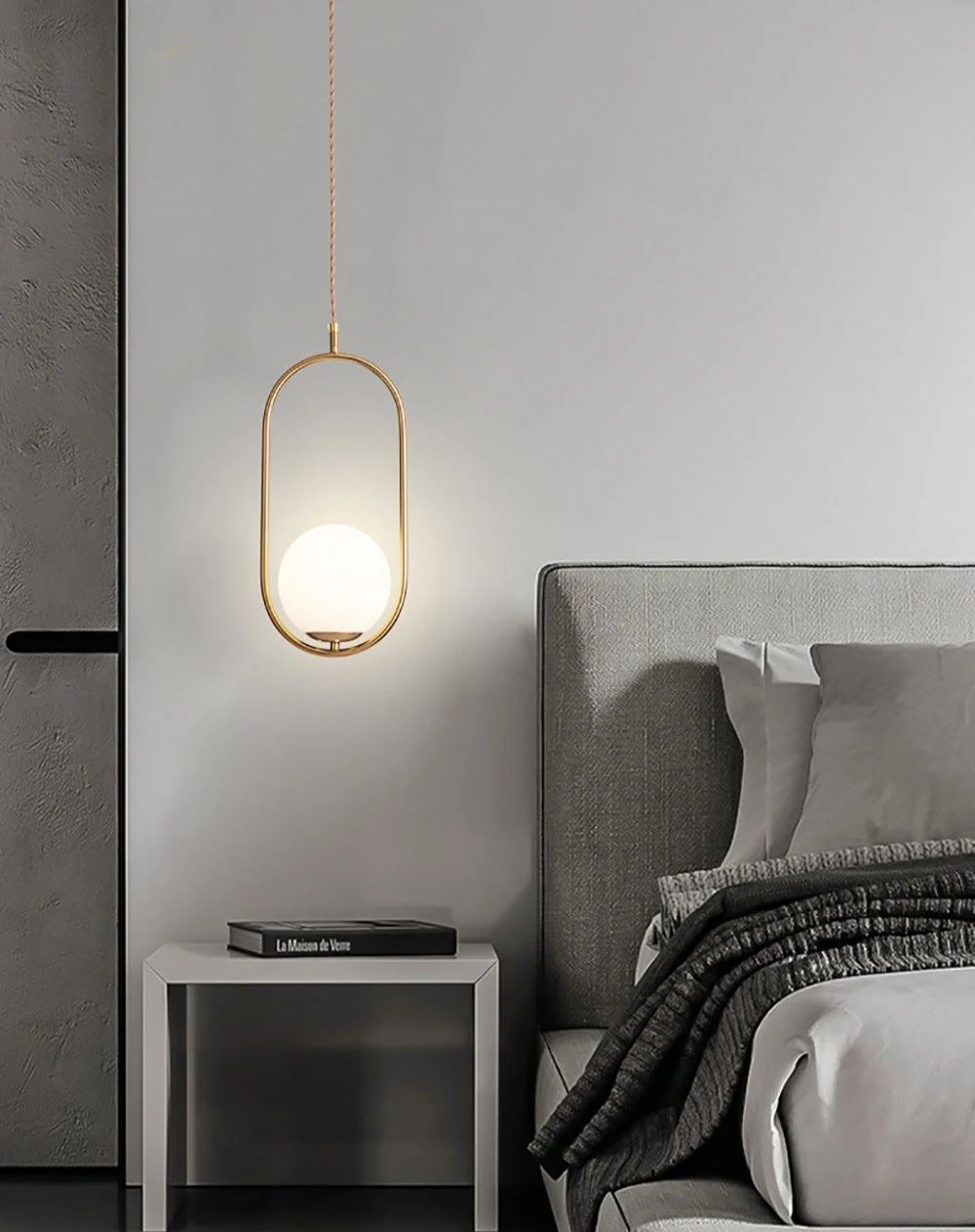 Nowoczesna Lampa Wisząca Aurelia Kula Świetlna Złota - obrazek 5