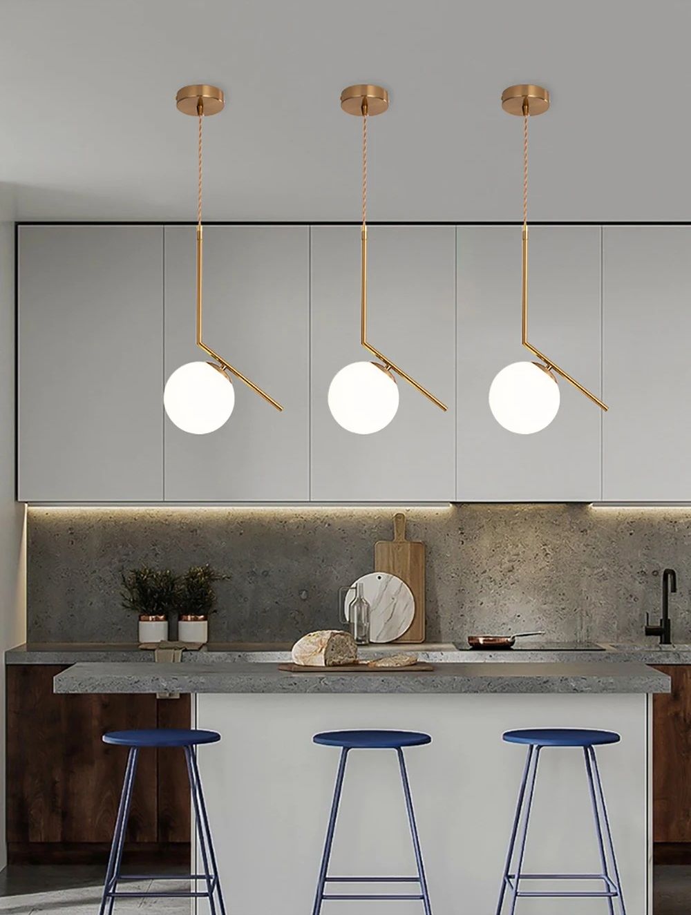 Nowoczesna Lampa Wisząca Aurelia Kula Świetlna Złota - obrazek 3