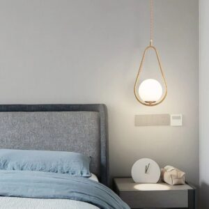 Nowoczesna Lampa Wisząca Aurelia Kula Świetlna Złota