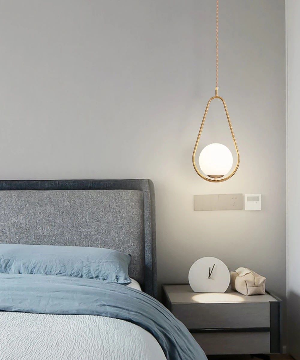 Nowoczesna Lampa Wisząca Aurelia Kula Świetlna Złota