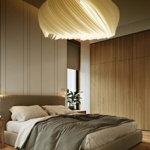 Skandynawska Lampa Wisząca Astele Żyrandol Akrylowy Biały