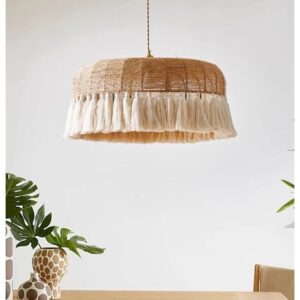 Rustykalna Lampa Wisząca z Liny Jutowej Peloso Boho