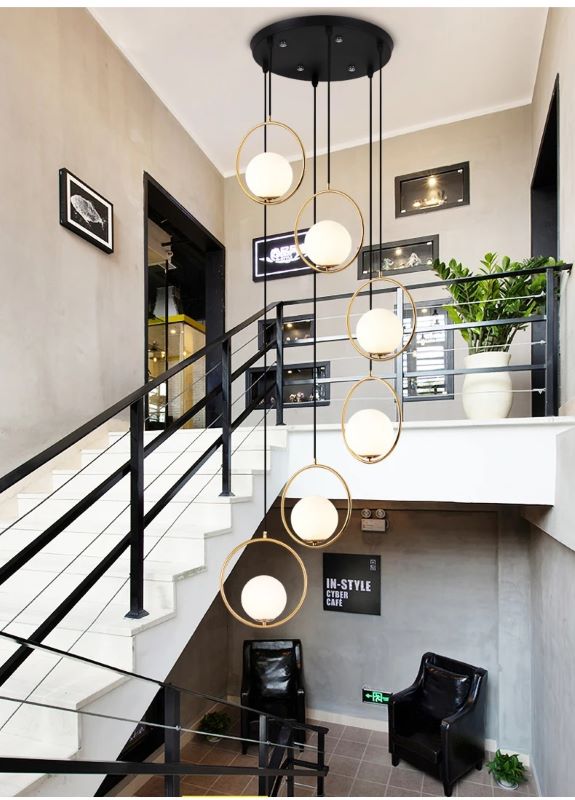 Nowoczesna Szklana Lampa Wisząca Portocolom Kula Świetlna - obrazek 4