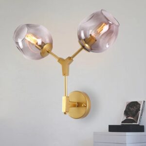 Nowoczesna Lampa Ścienna Modern Orchid Kinkiet Szklany