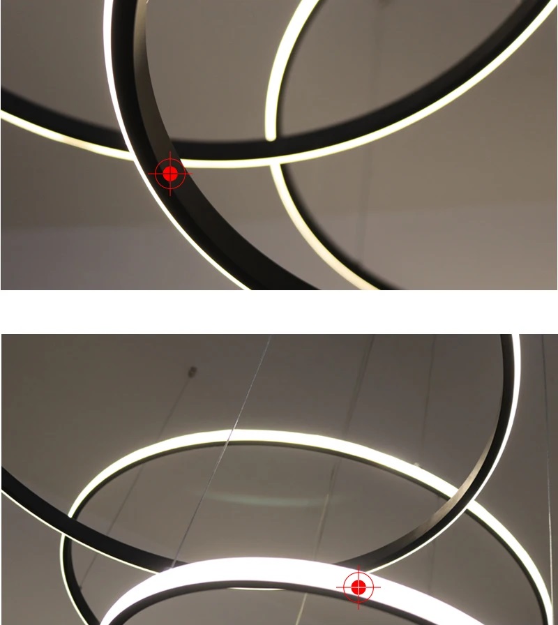 Nowoczesna Lampa Wisząca RING Żyrandol LED - obrazek 5