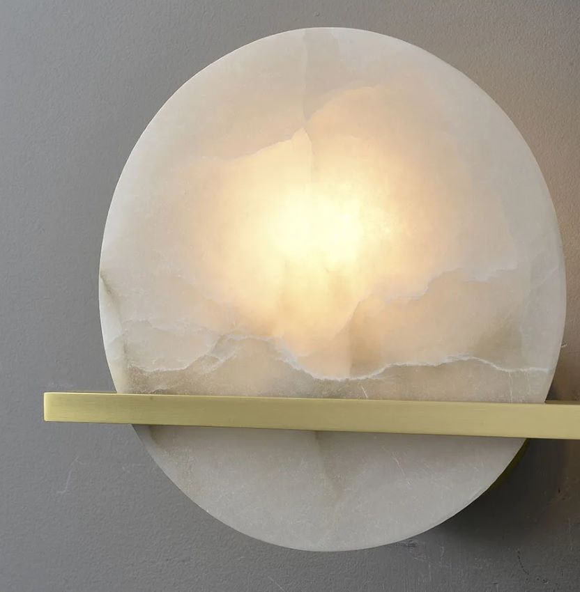 Nowoczesna Marmurowa Okrągła Lampa Ścienna Marmo Kinkiet - obrazek 2