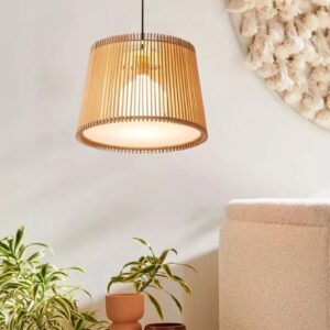 Rustykalna Drewniana Lampa Wisząca Conga Boho