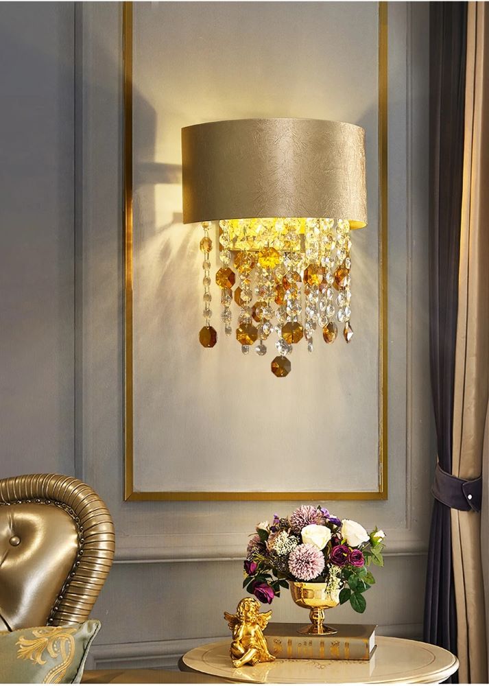 Nowoczesna Kryształowa Lampa Ścienna Masiero Ola Kinkiet Glamour