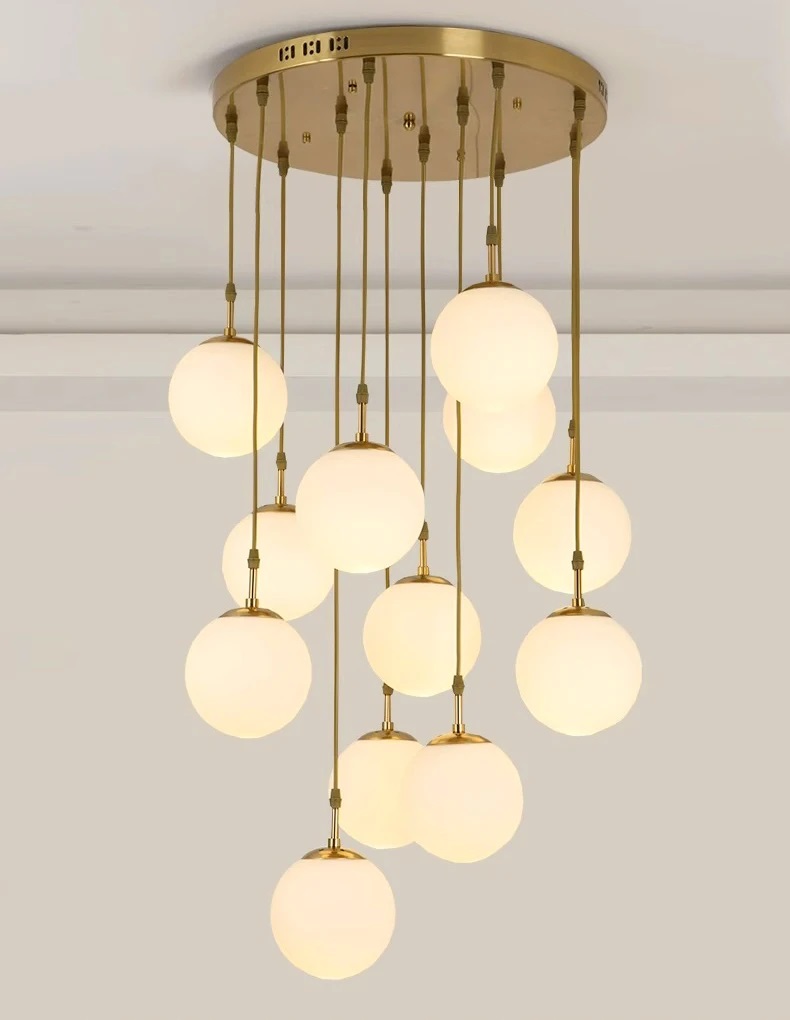 Nowoczesna Sufitowa Szklana Lampa Wisząca Tulia - obrazek 4