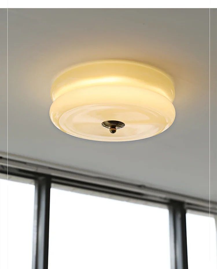 Eklektyczna Szklana Lampa Sufitowa Button Plafon - obrazek 3