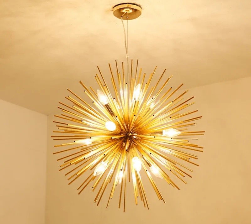 Nowoczesna Metalowa Lampa Wisząca Vivaldo Złota - obrazek 10