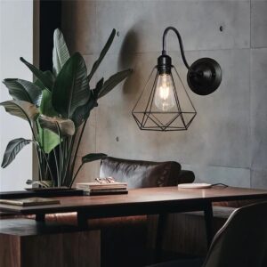 Nowoczesna Skandynawska Lampa Ścienna Byron Diament Kinkiet Loft