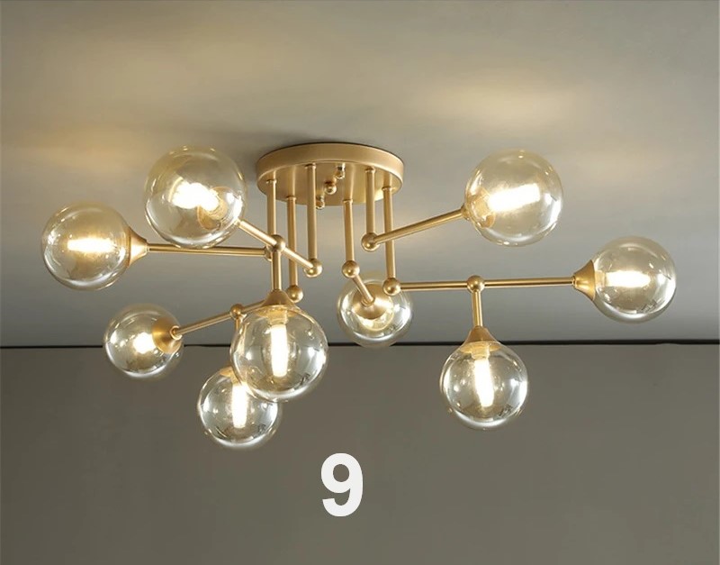 Nowoczesna Szklana Lampa Sufitowa Dallas Żyrandol - obrazek 4